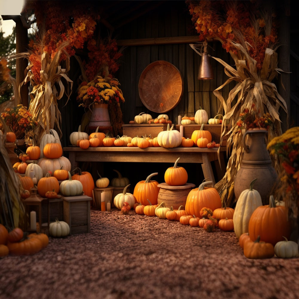 Toile de fond de boutique de citrouilles en automne pour la photographie BRP7-74