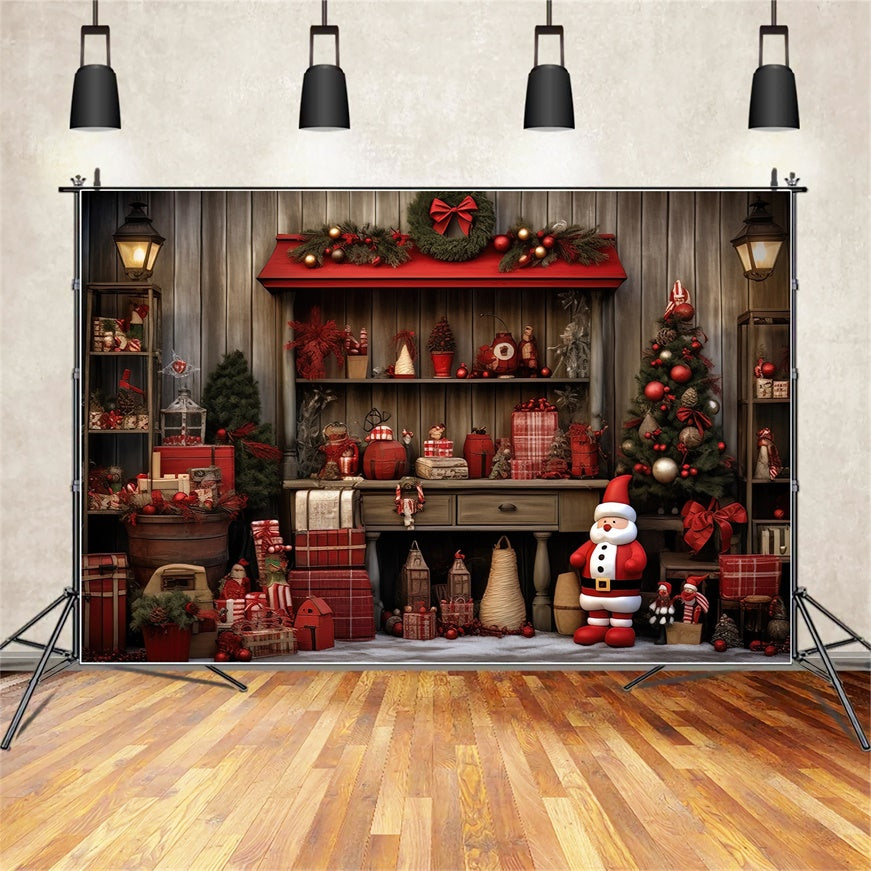 Toile de Fond Atelier Confortable du Père Noël BRP8-100