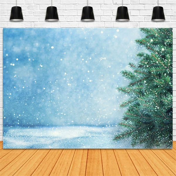 Toile de fond Neige scintillante et sapin de Noël BRP8-312