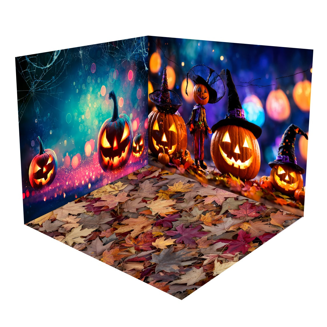 Ensemble de Salle Halloween Forêt Citrouilles Feuilles BRP8-364