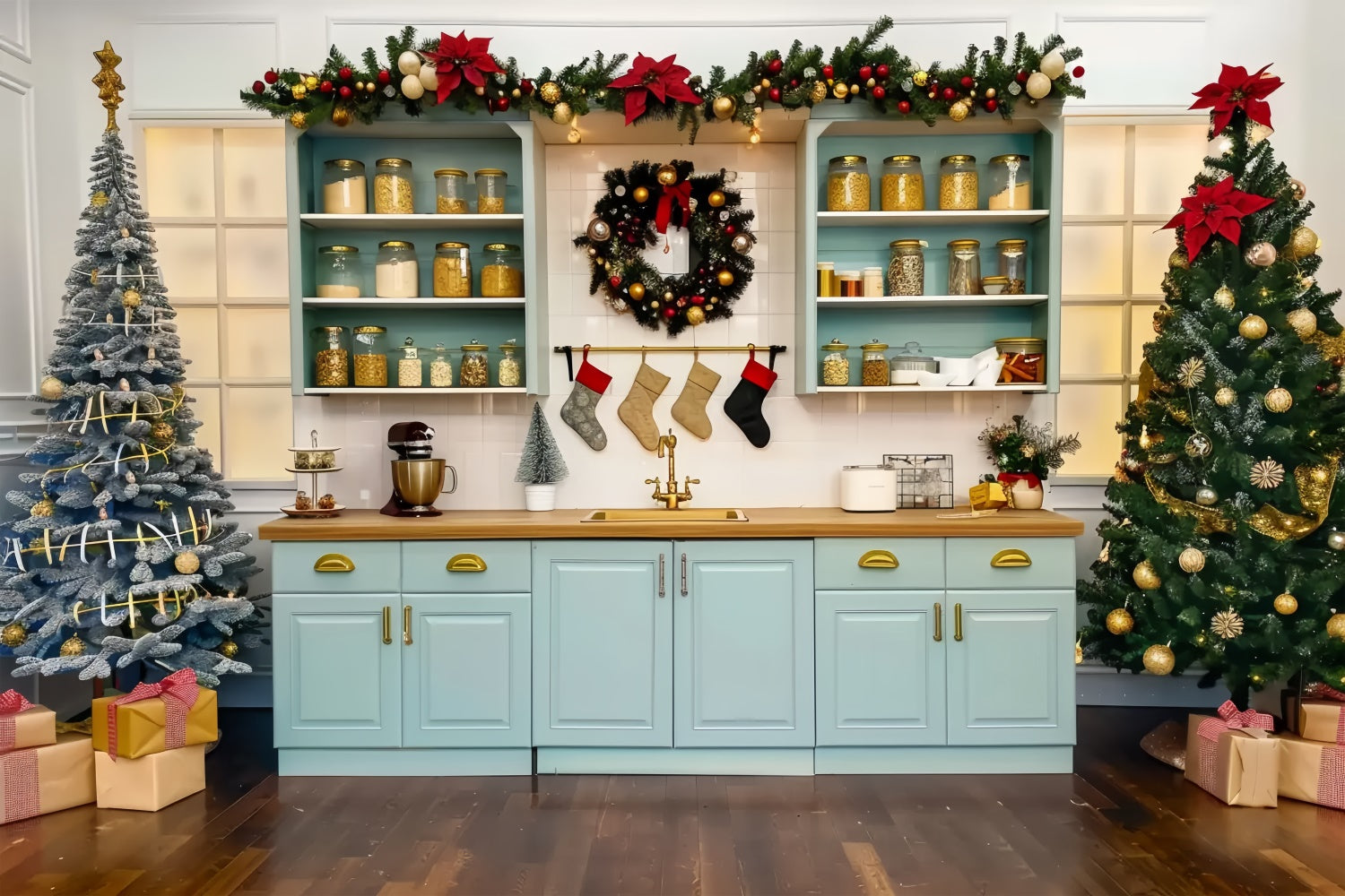 Toile de fond de Cuisine de Célébration de Noël BRP8-3