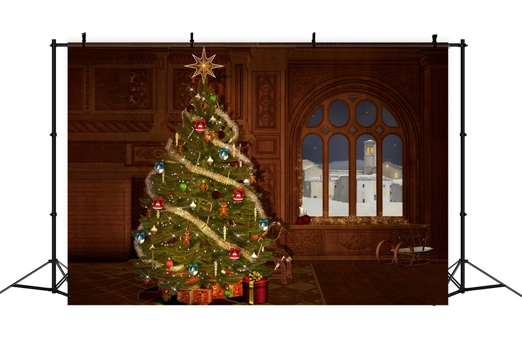 Toile de Fond Arbre de Noël du Patrimoine BRP8-87