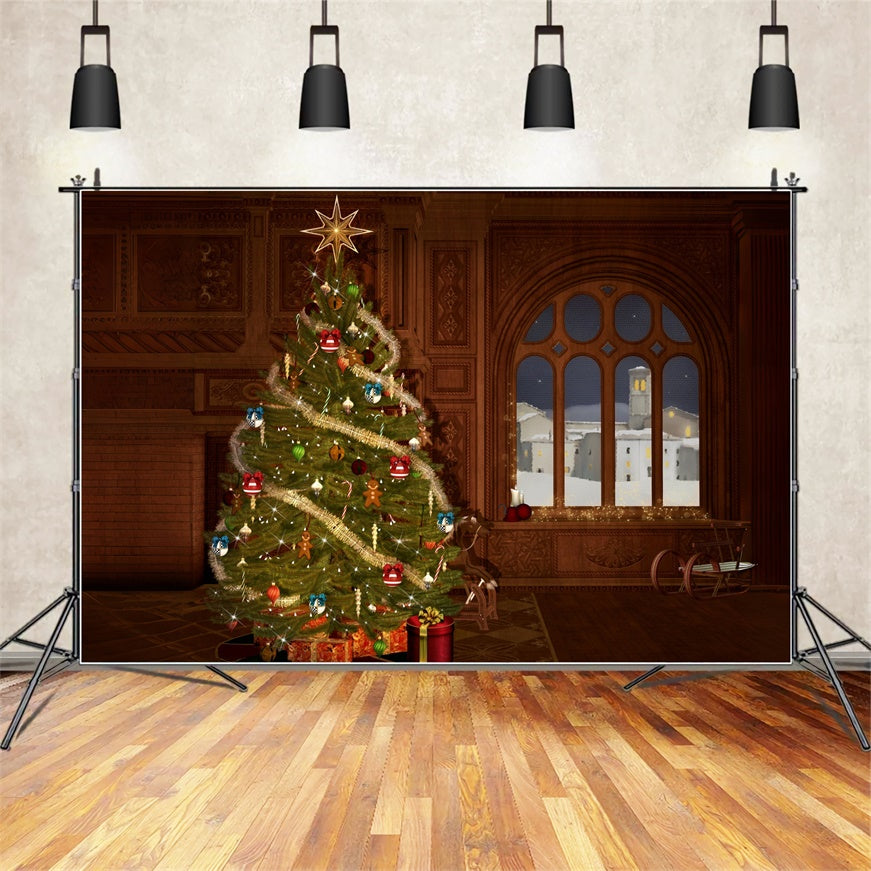 Toile de Fond Arbre de Noël du Patrimoine BRP8-87