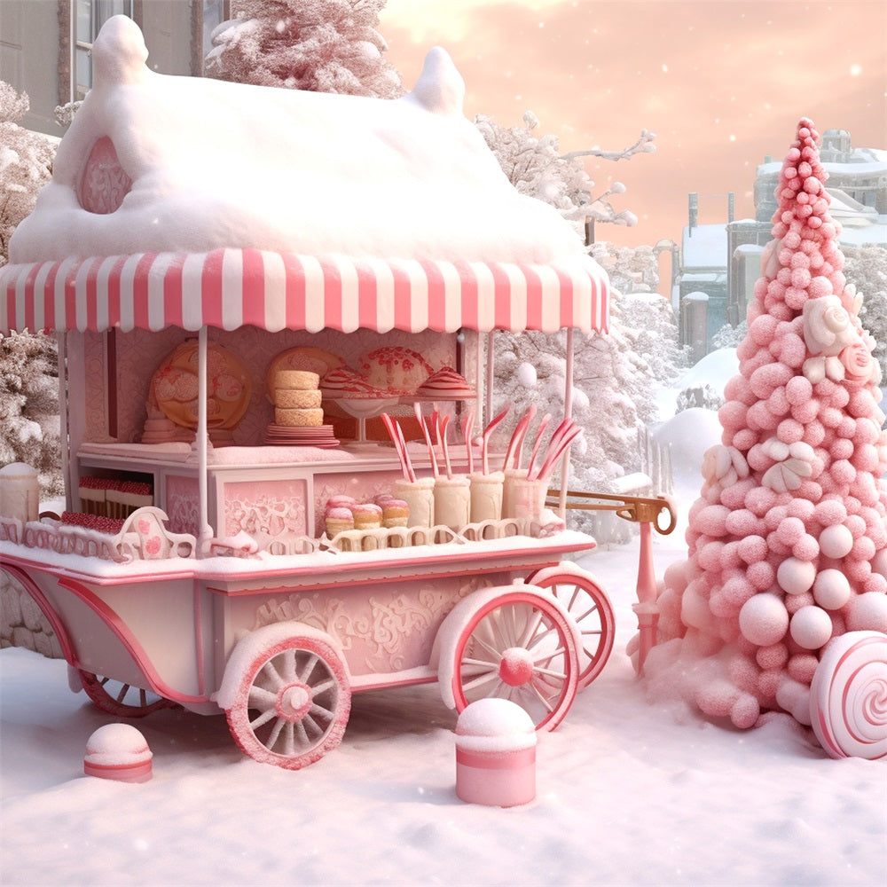 Toile de fond Chariot Candyland Merveille d'hiver givré BRP9-285