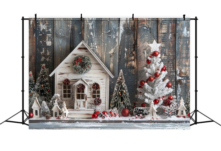 Toile de fond Cottage confortable Scène de vacances Hiver BRP9-300