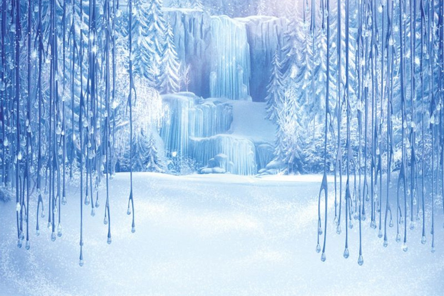 Toile de fond Cascade gelée Merveille d'hiver Icicles BRP9-347