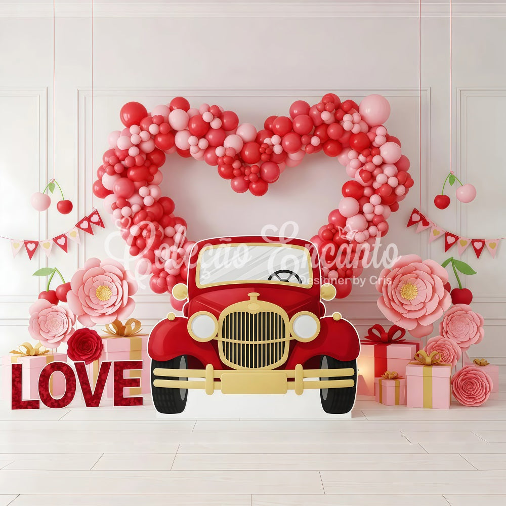 Fond photo Saint-Valentin Voiture vintage Fond Saint-Valentin par Magali