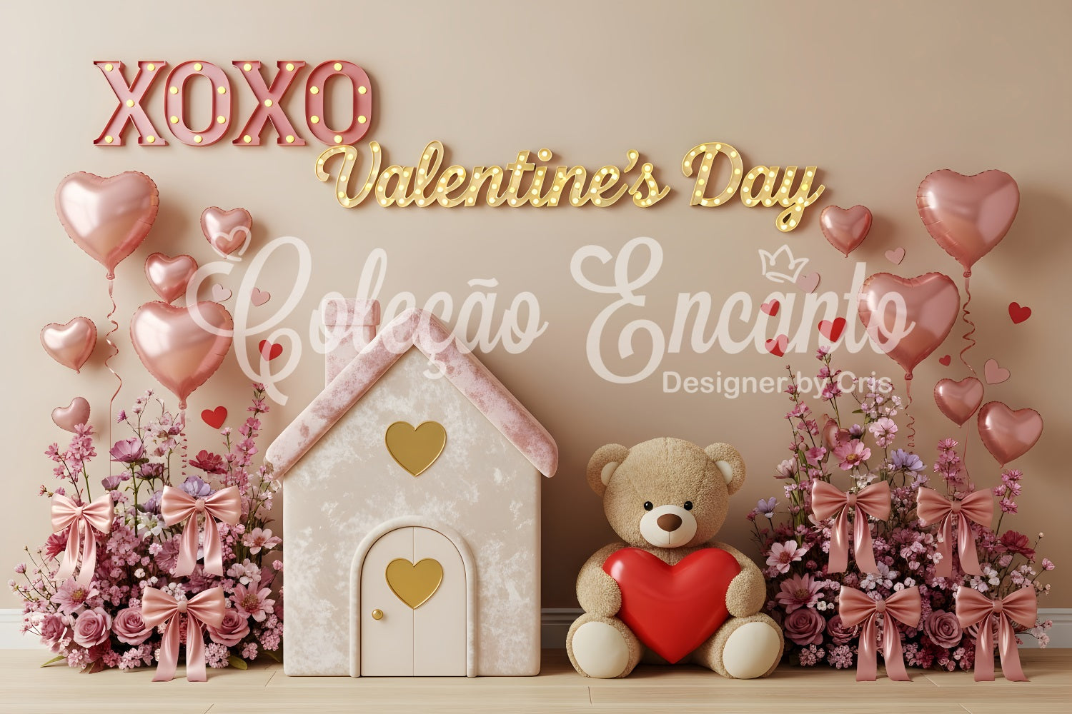 Fond Photo de St Valentn Amour Teddy Cottage Rose Par Magali