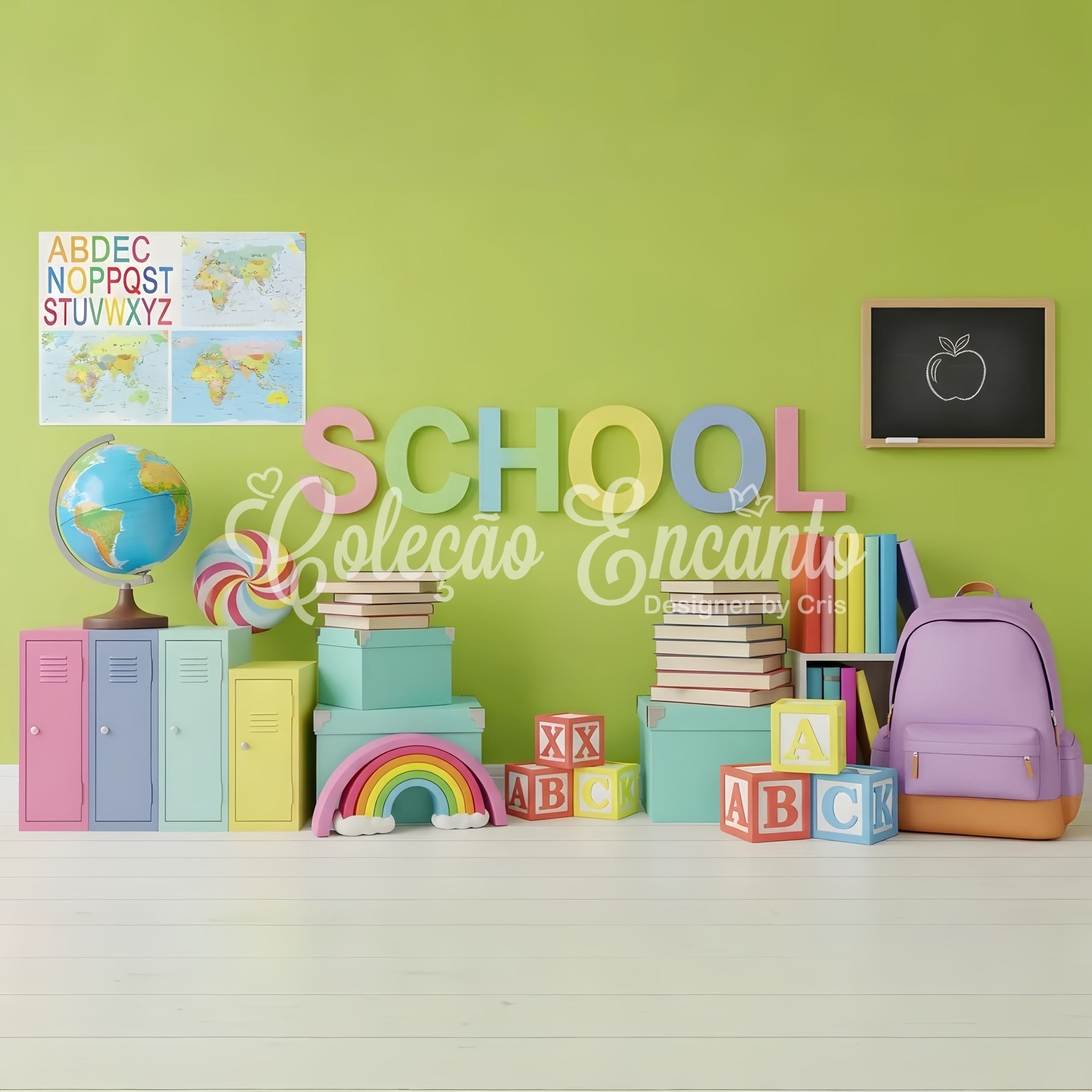 Fond Photo Ecole Fournitures Scolaires Colorées Par Magali