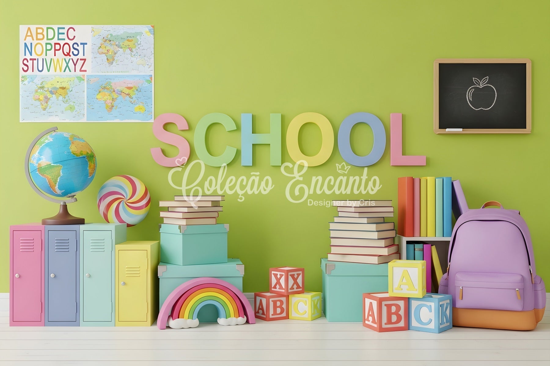 Fond Photo Ecole Fournitures Scolaires Colorées Par Magali
