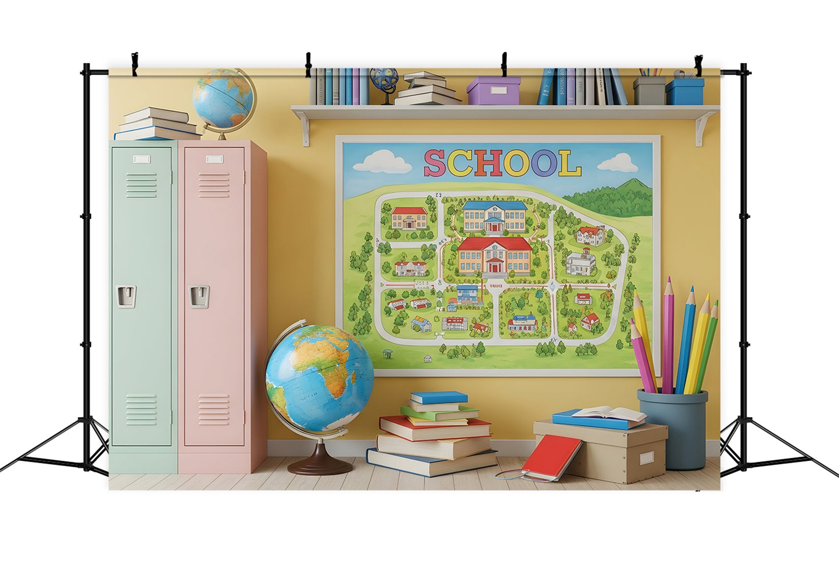 Fond Photo Rentrée Scolaire Carte de Campus Lumineuse Par Magali