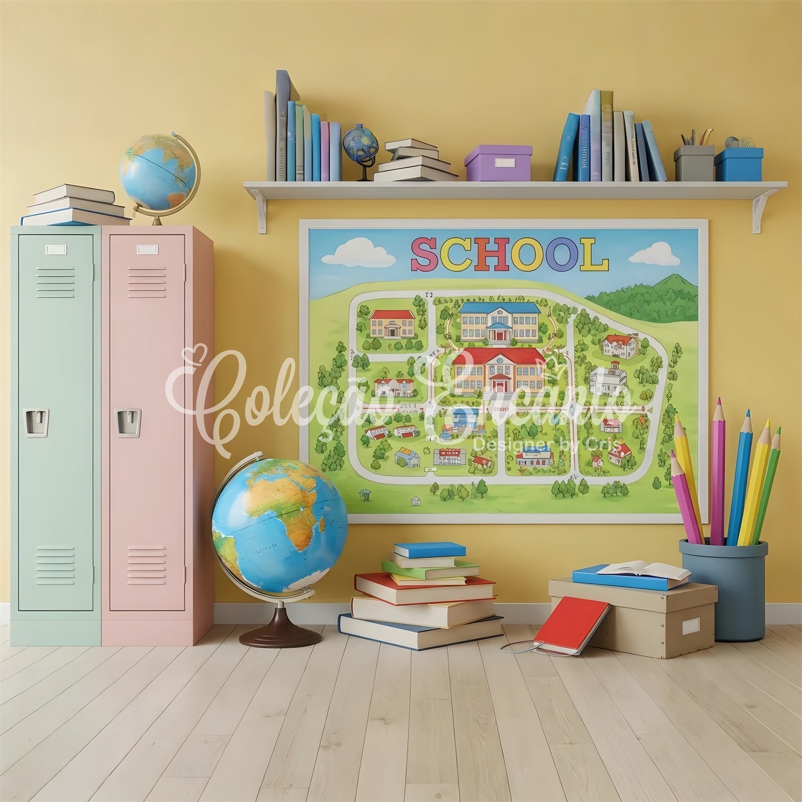 Fond Photo Rentrée Scolaire Carte de Campus Lumineuse Par Magali