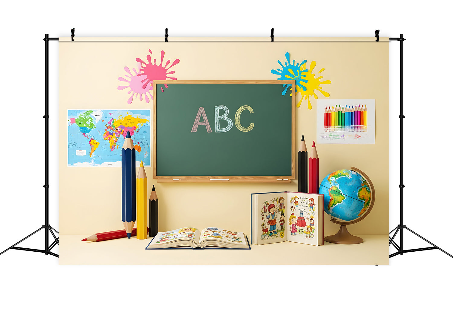 Fond Photo de Classe Éclaboussures ABC Lumineuses Par Magali