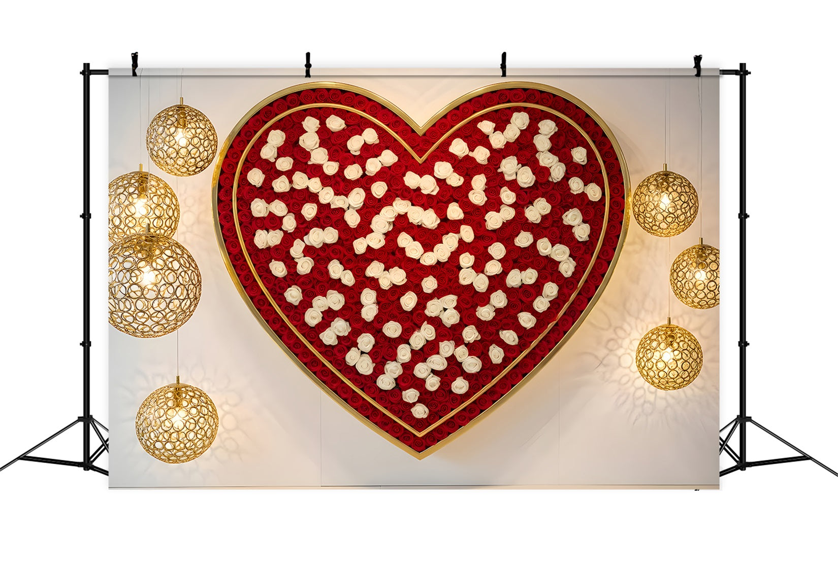 Fond Photo de St Valentn Cœur de Roses aux Lumières Luxueuses Par Magali