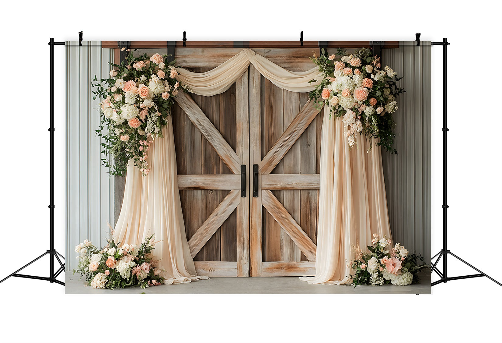 Toile de fond Photo Fête des Mères Arche Porte Florale Rustique Par Magali