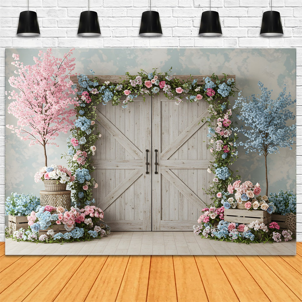 Toile de fond Photo Fête des Mères Porte Fleur Cerisier Pastel Par Magali