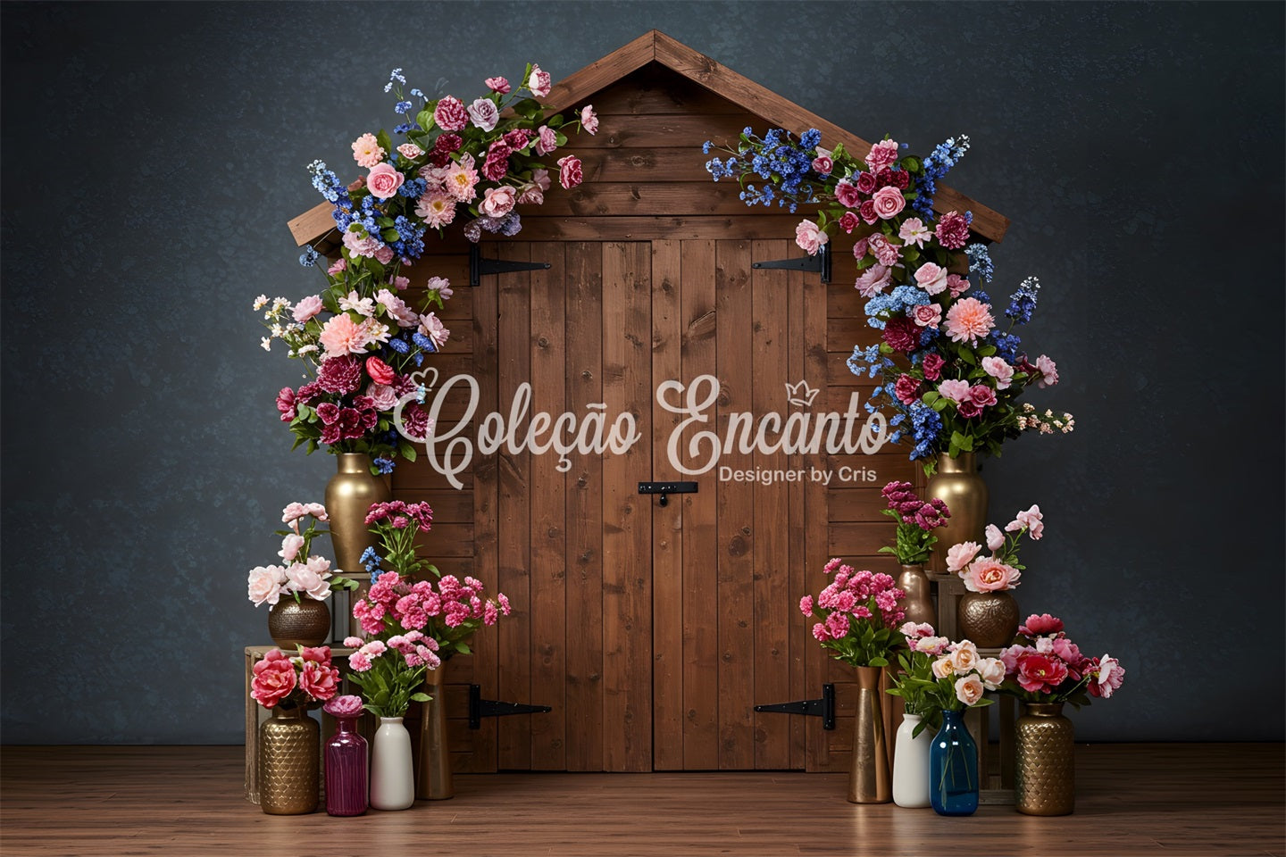 Fond Photo Fête des Mères Porte Grange Rose Bleue Par Magali