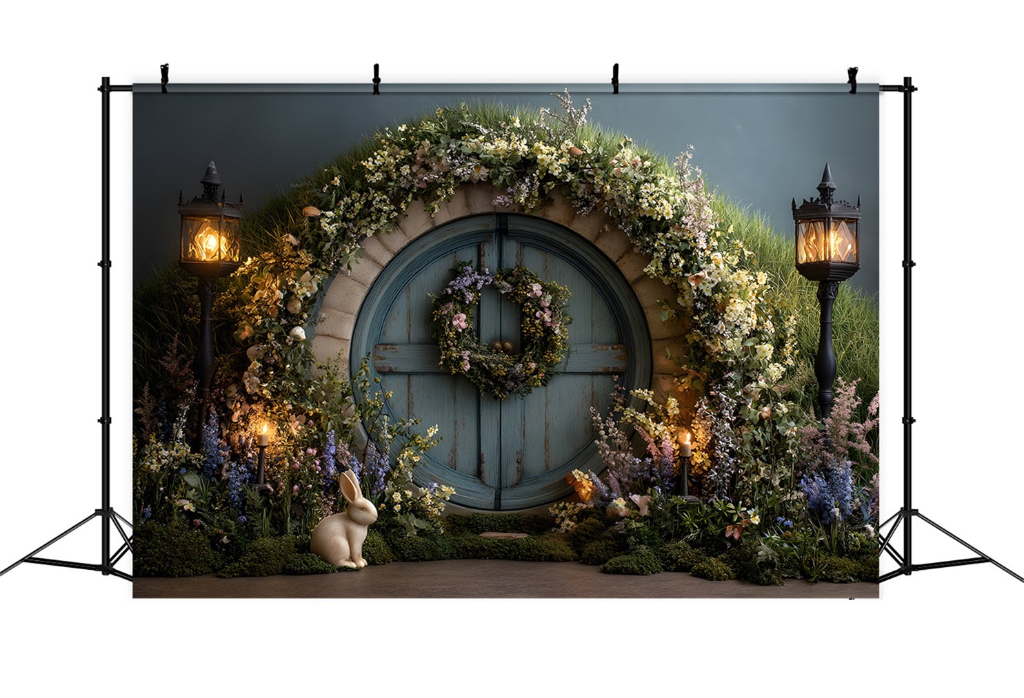 Toile de fond Photo Pâques Porte Mousse Enchantée Lueur Lanterne Par Magali