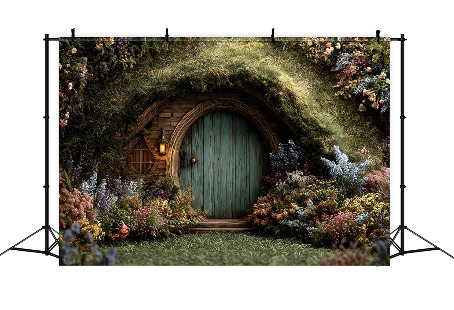 Fond Studio Pâques Porte Florale Cottage Mousse Enchantée Par Magali