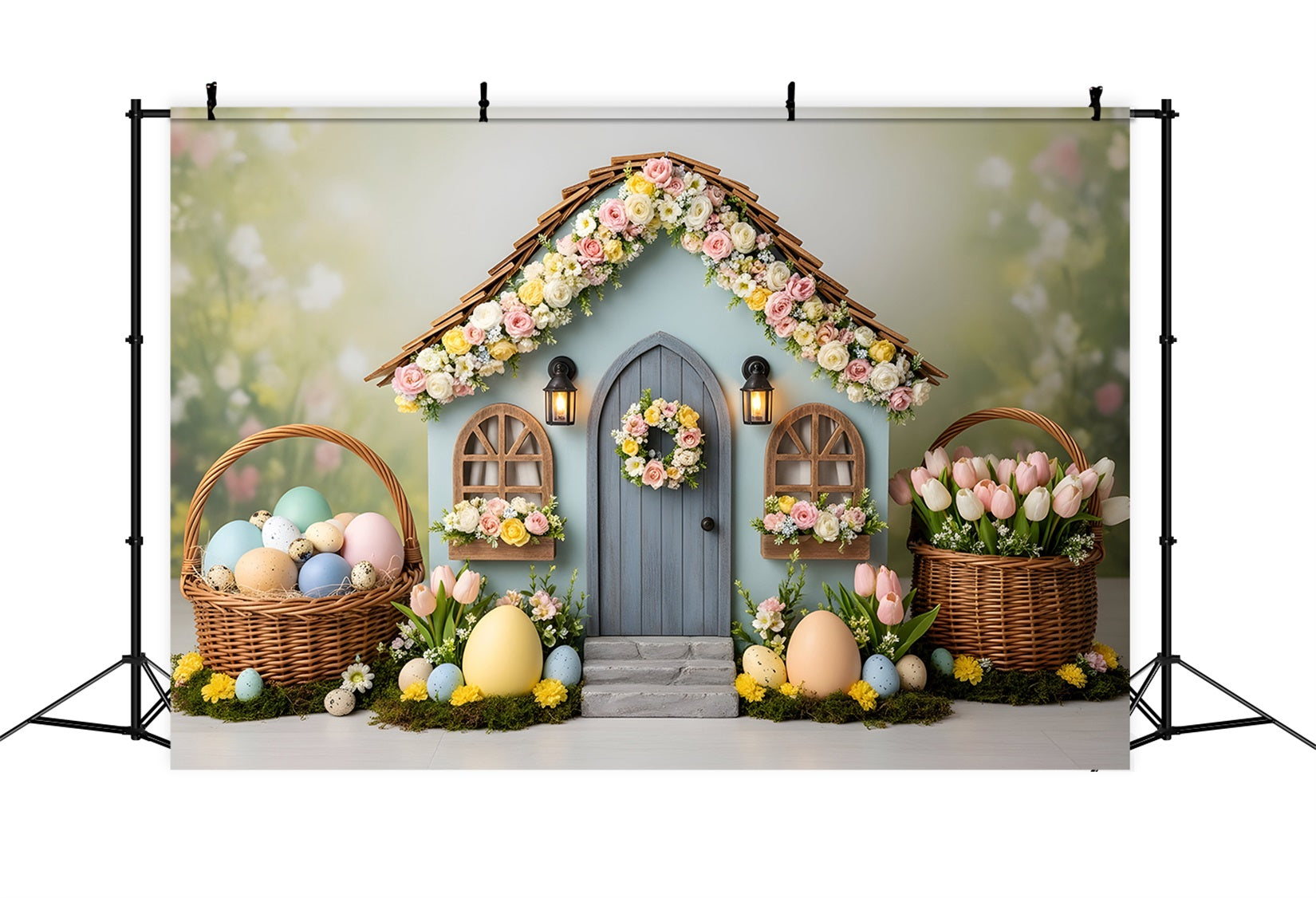 Toile de fond Photo Pâques Cottage Floral Tulipees Par Magali