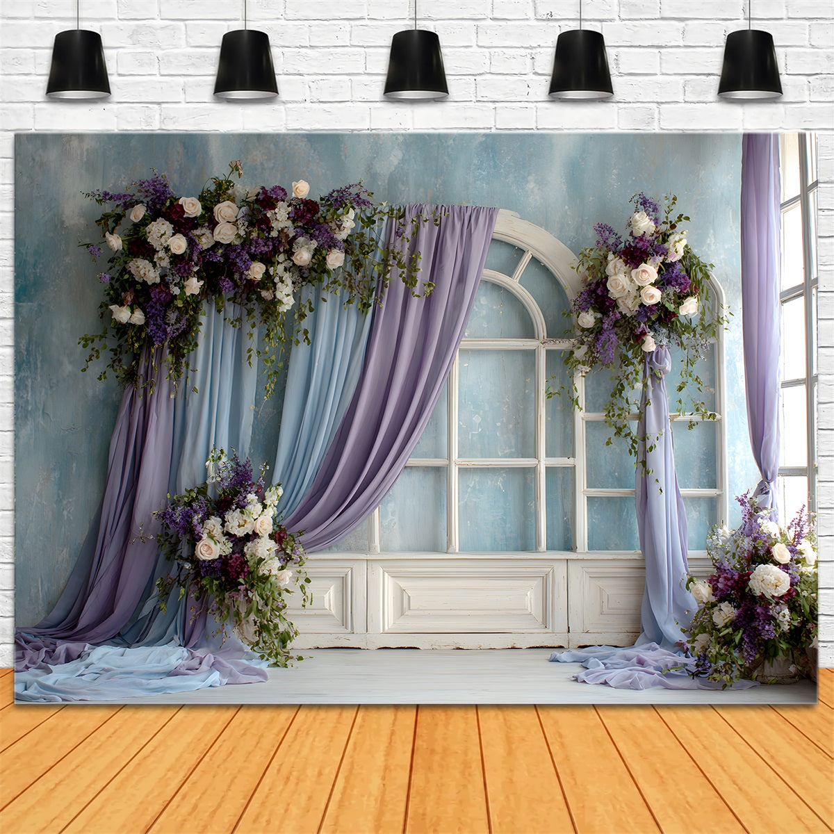 Toile de fond Photo Fête des Mères Arche Florale Lavande Par Magali