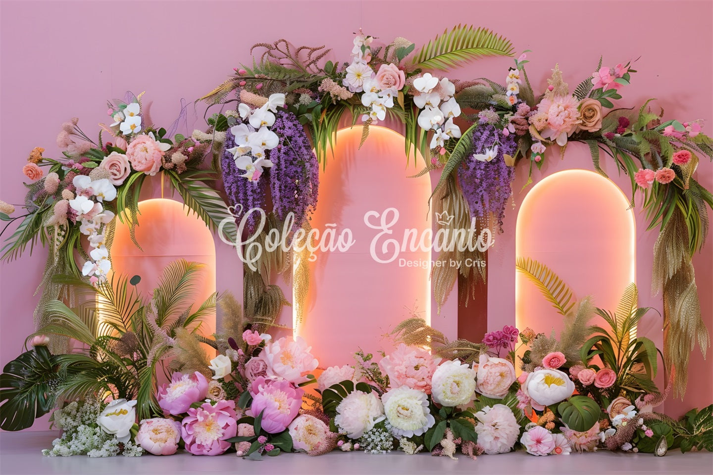Toile de fond Studio Fête des Mères Arrangement Floral Pastel Élégant Par Magali
