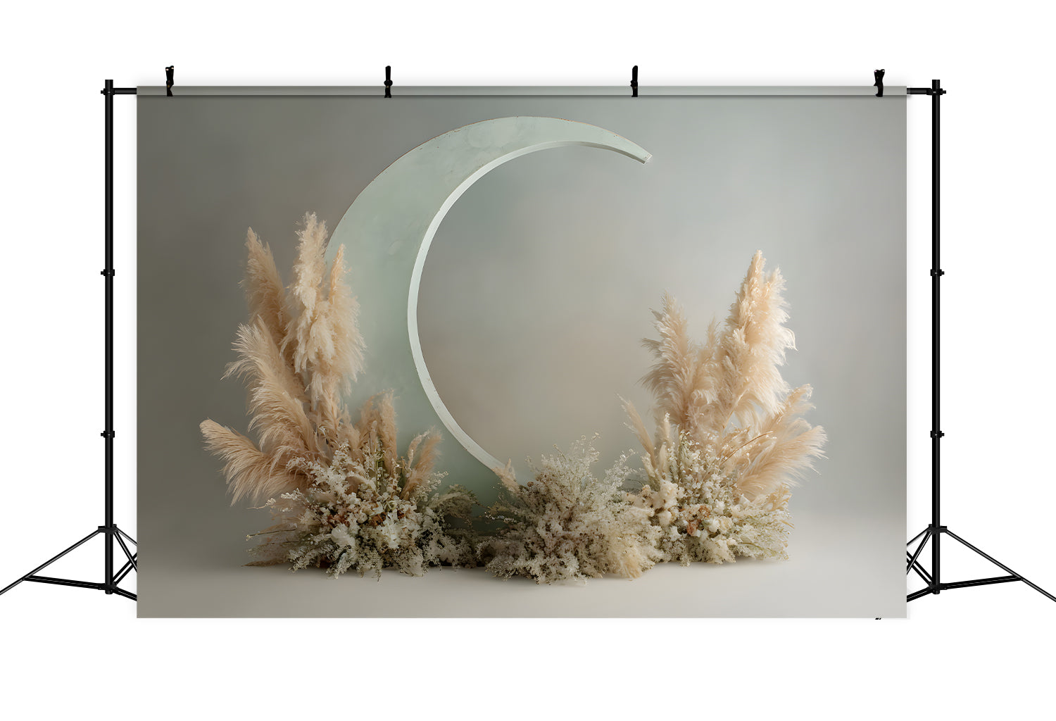 Fond Studio Fête des Mères Arche Lune Pampas Élégante Par Magali