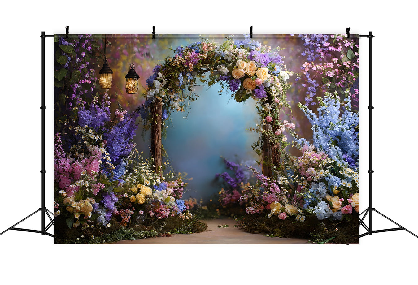 Fond Photo Fête des Mères Arche Florale Pastel Douce Par Magali