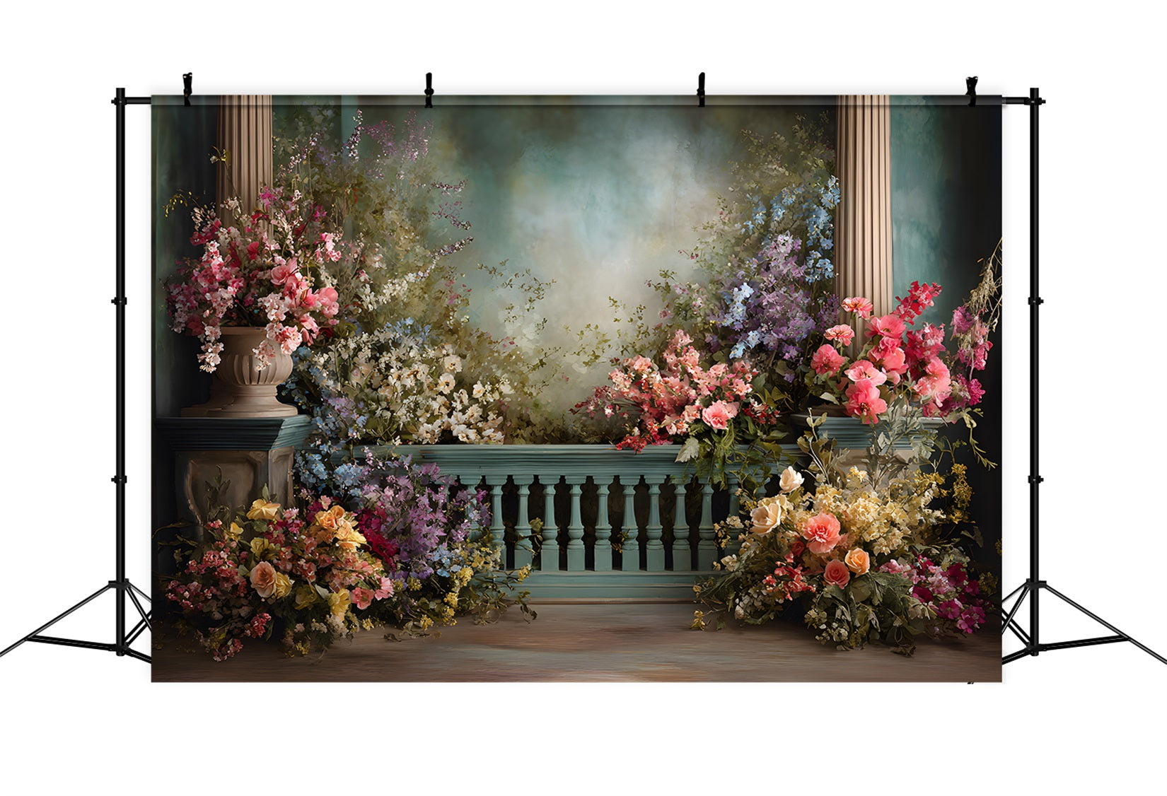 Toile de fond Studio Fête des Mères Portail Jardin Colonnes Florales Par Magali
