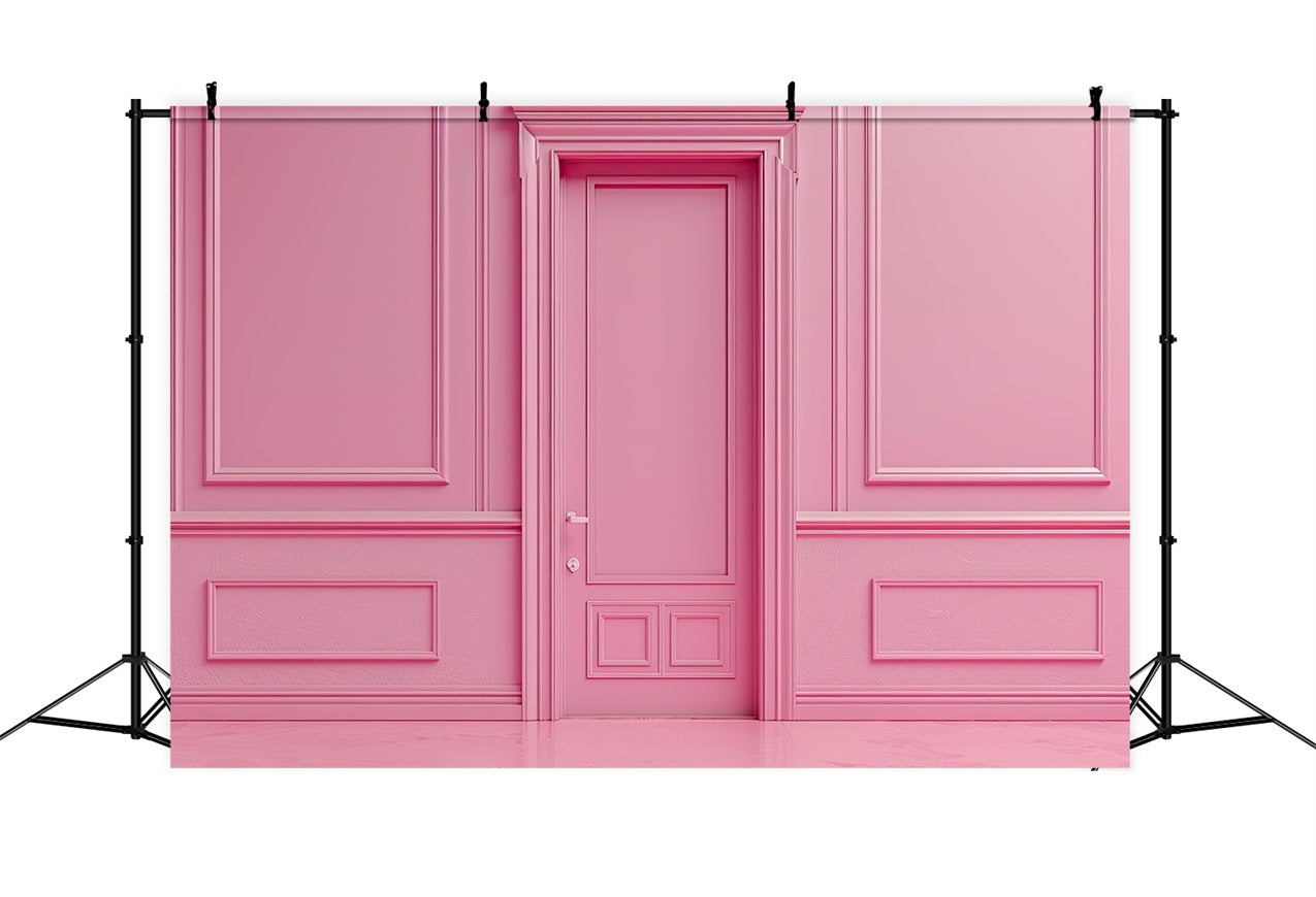 Toile de fond Fille Rose Mur Porte Minimaliste CJJ2-86
