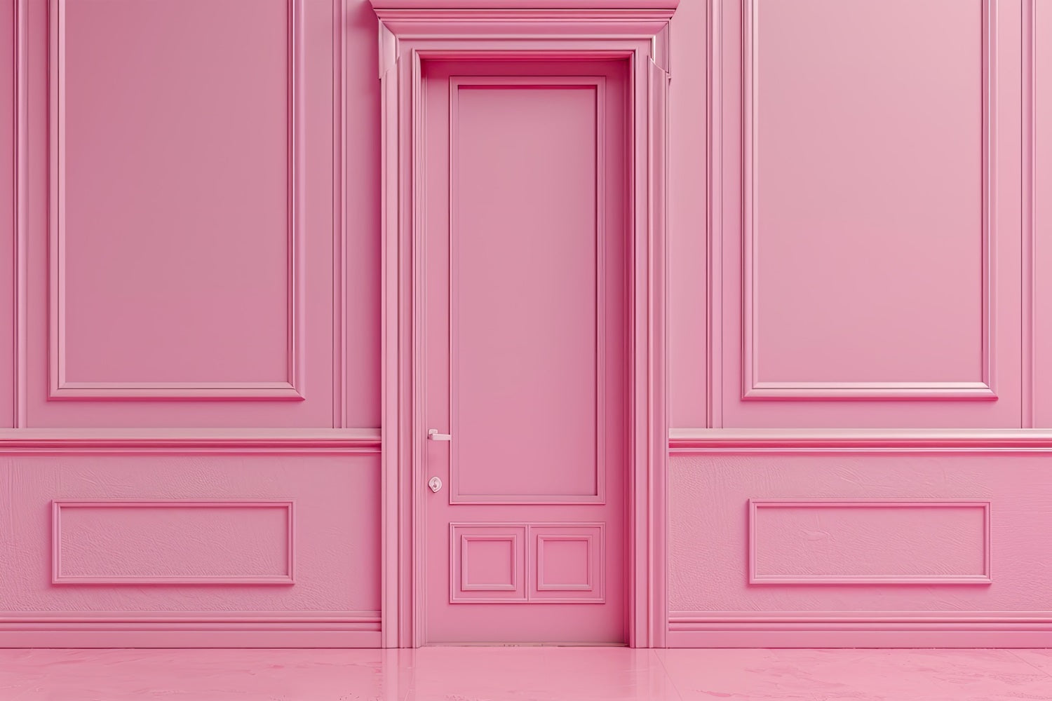 Toile de fond Fille Rose Mur Porte Minimaliste CJJ2-86