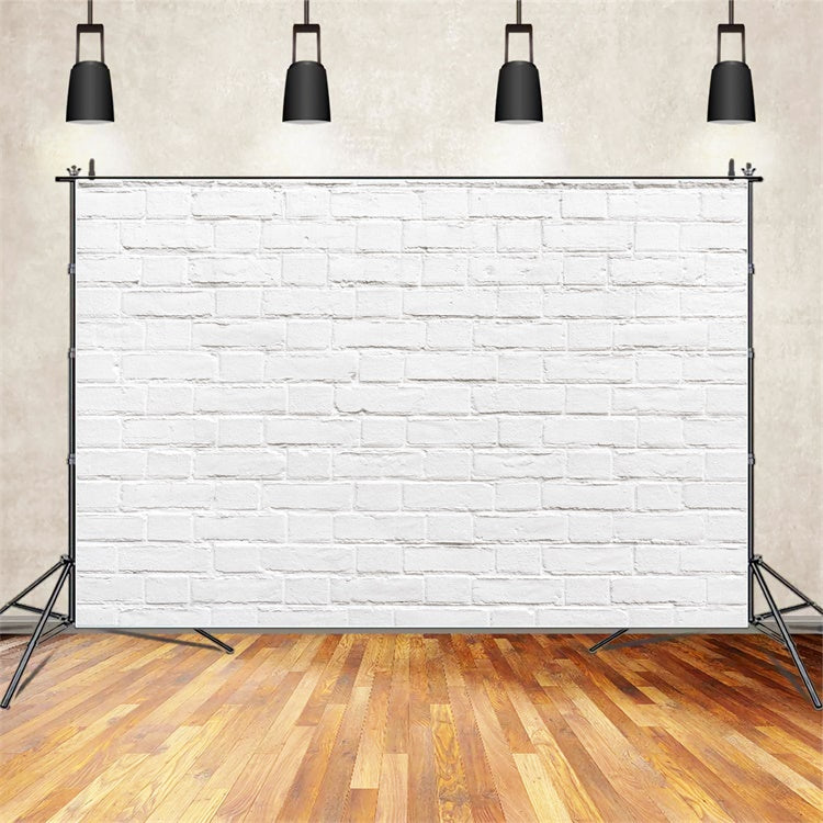 Toile de fond Mur Brique Blanc Moderne Immaculé CJJ3-19
