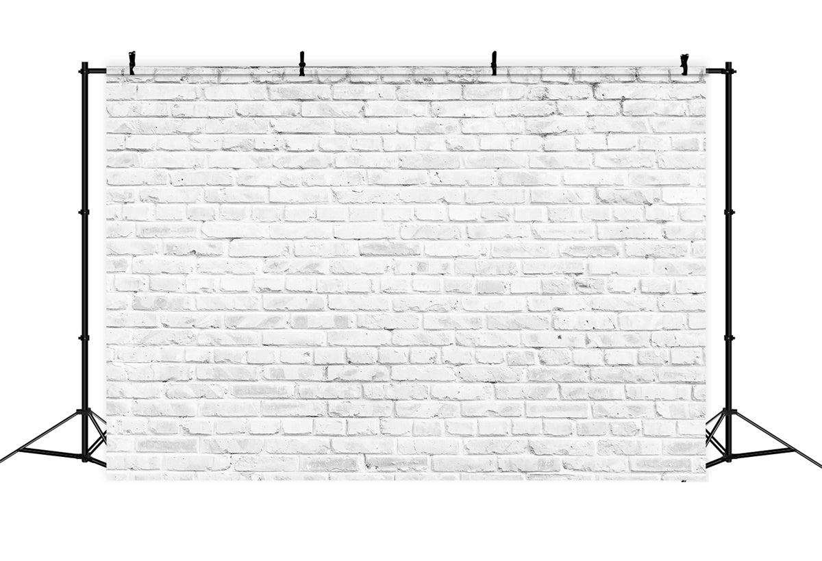 Toile de fond Mur Brique Blanc Classique Lumineux CJJ3-21