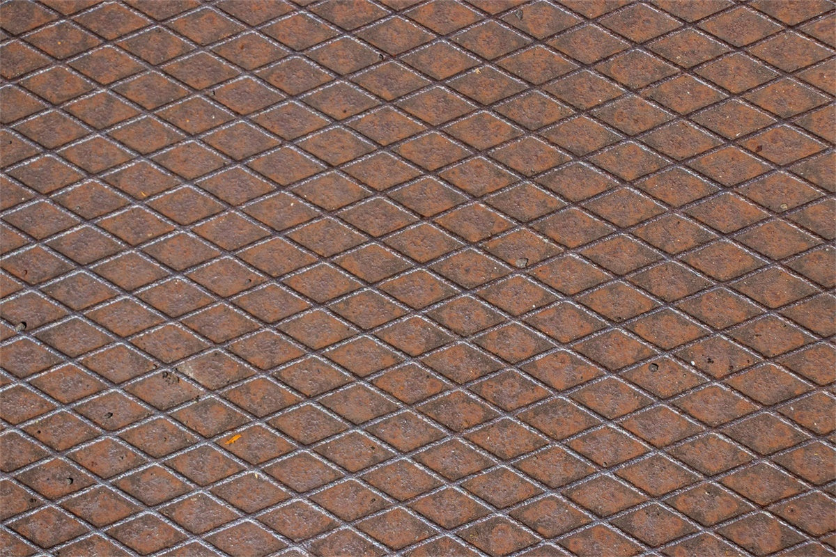 Toile de fond Mur Brique Grille Brune Texturée CJJ3-23