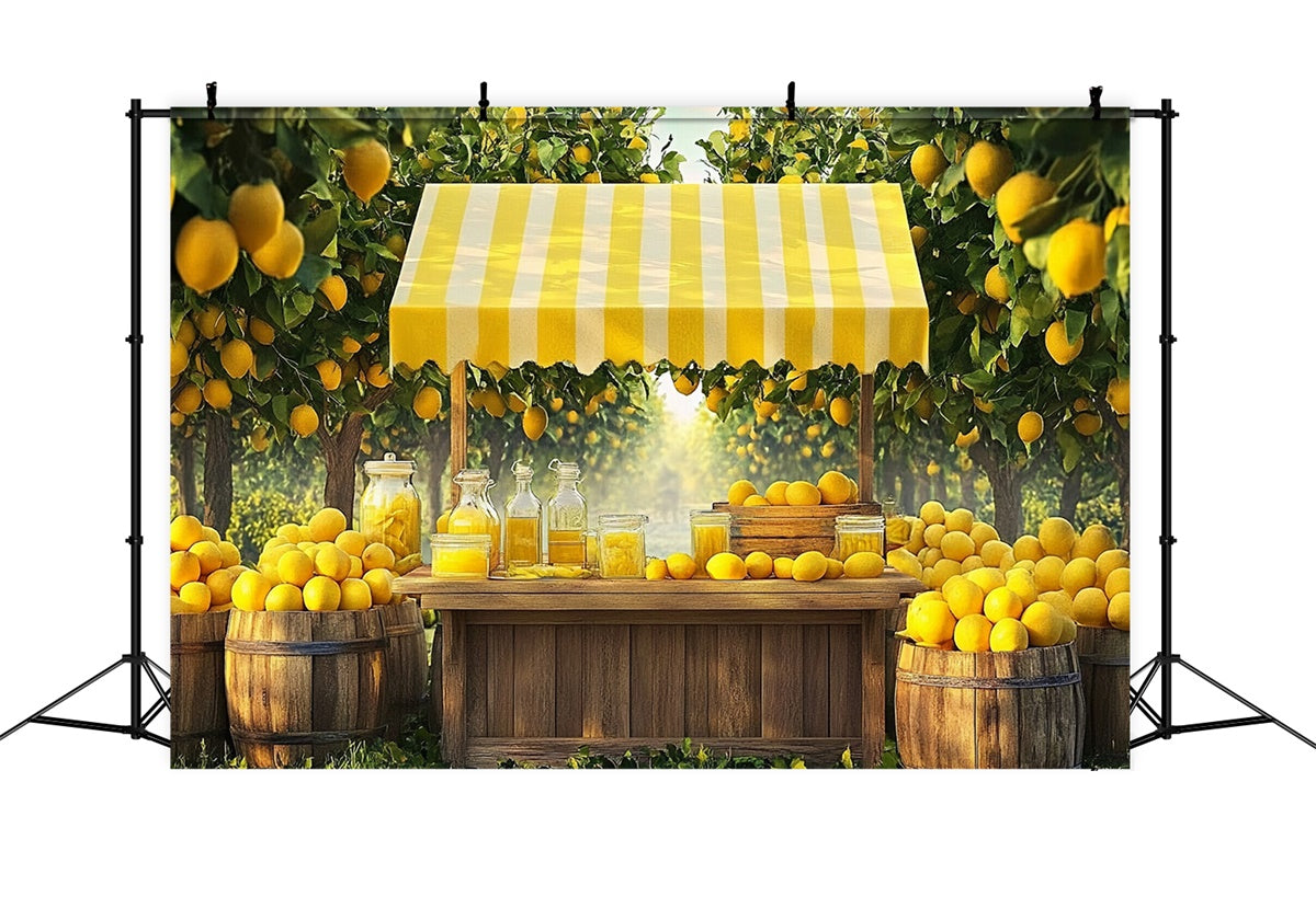 Toile de fond Été Citron Rustique Arbre à Citrons CJJ3-253