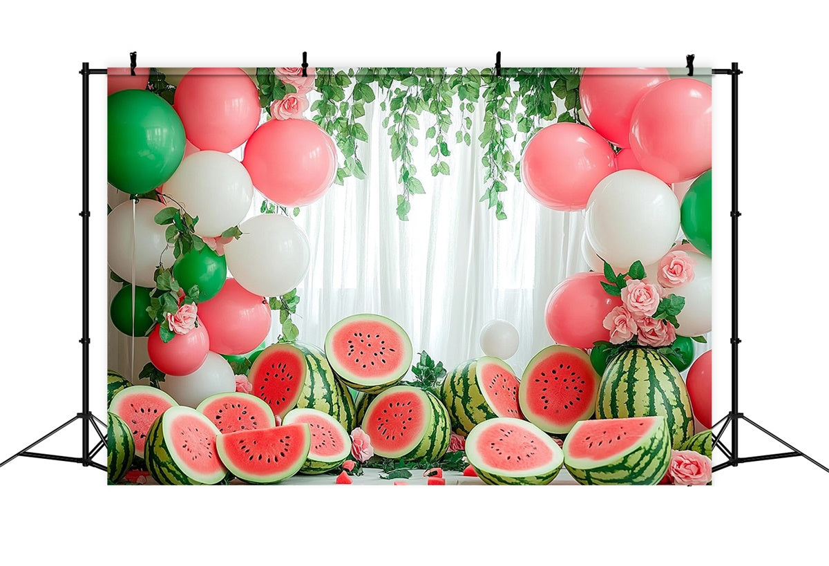 Toile de fond Été Pastèque Guirlande de Ballons CJJ3-262