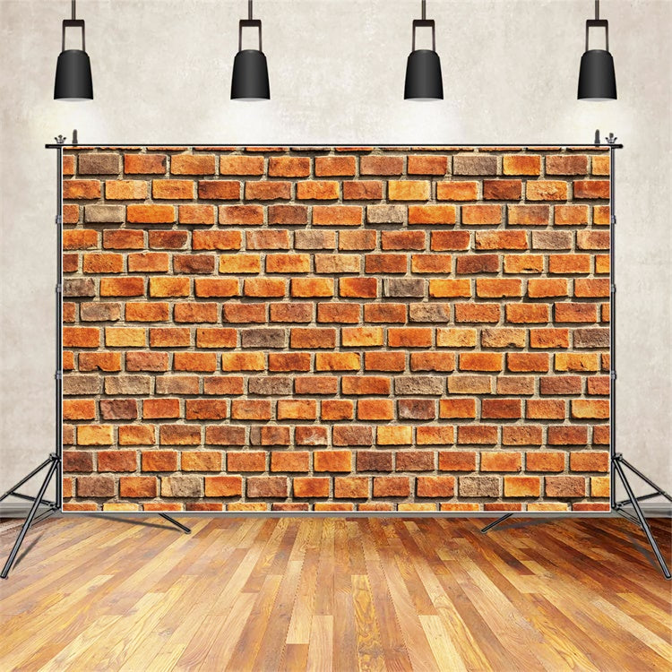 Toile de fond Mur Brique Tons Chaleureux Rustiques CJJ3-27