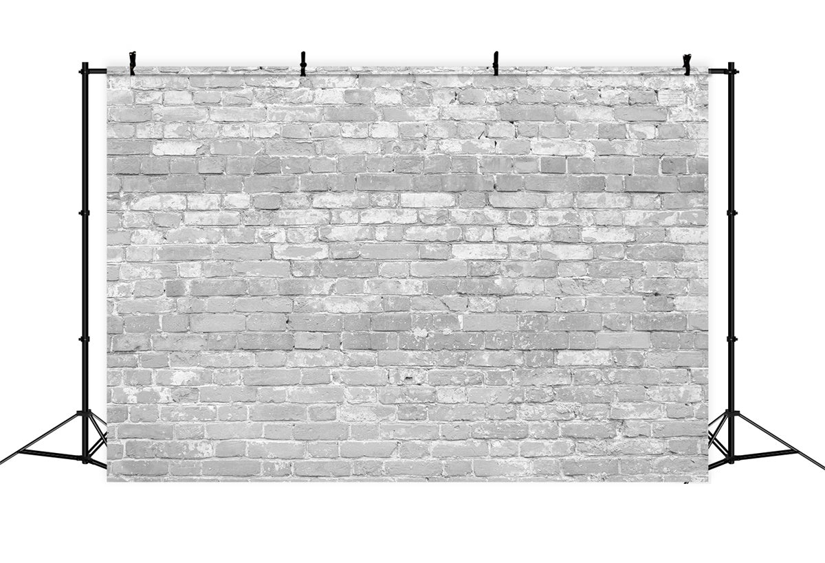 Toile de fond Mur Brique Texture Grise Fanée CJJ3-33