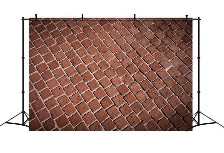 Toile de fond Photo Brique Allée de Briques Rouges Rustiques CJJ3-34