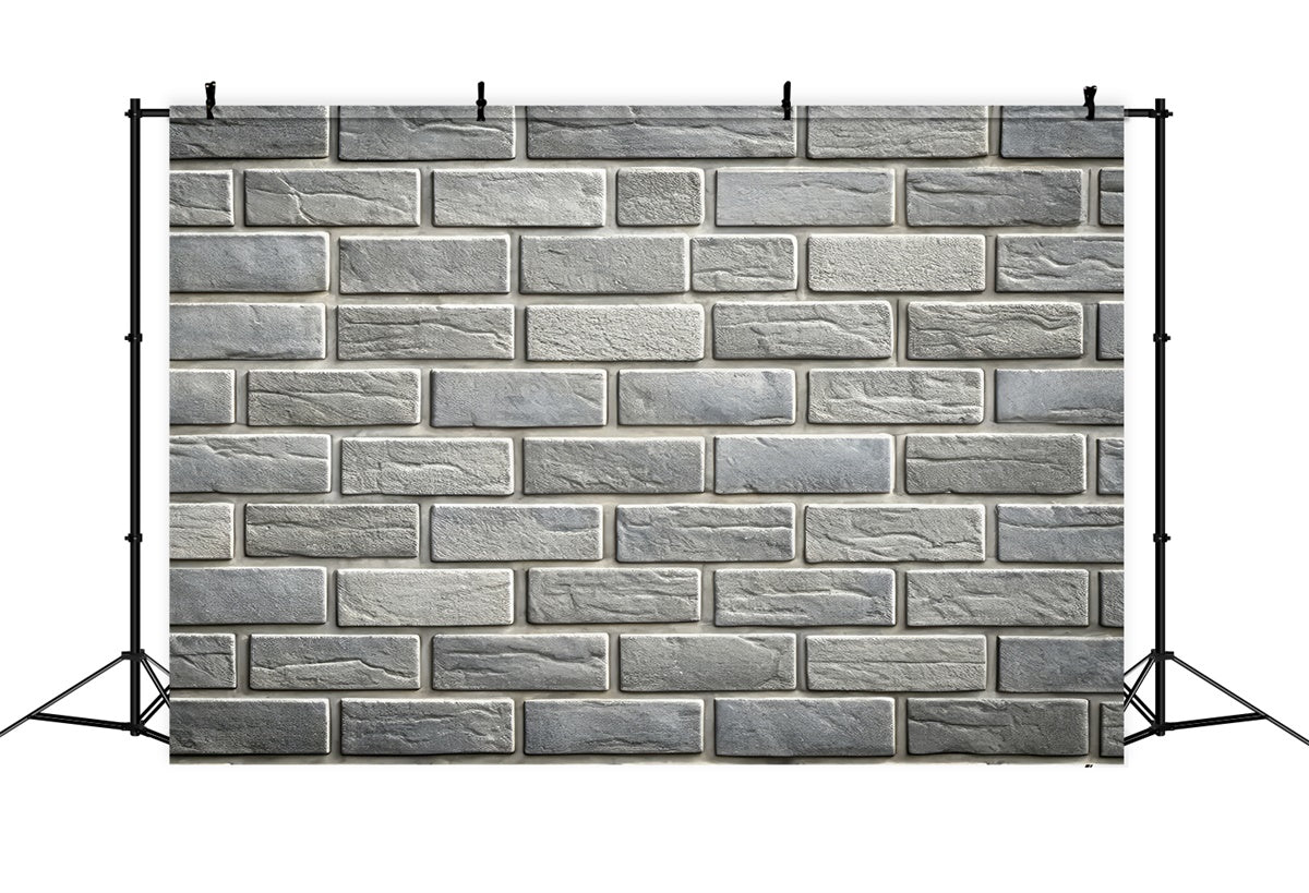 Toile de fond Mur Brique Pierre Grise Texturée CJJ3-41