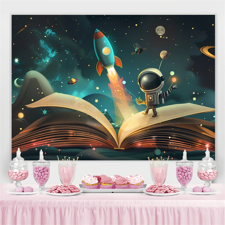 Toile de fond Journée Mondiale du Livre Aventure Cosmique de Contes CJJ3-57