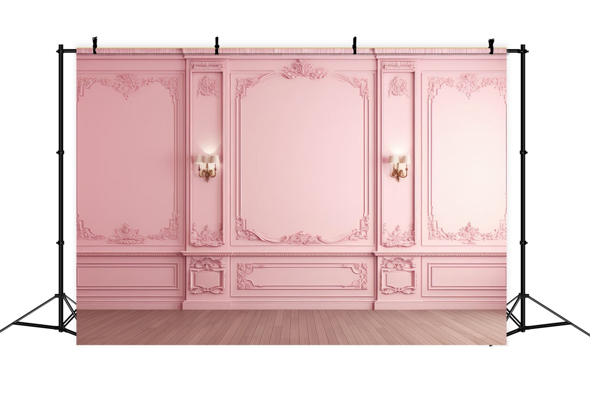 Toile de fond Mur Vintage Mur Romantique Orné Rose CSH2-261