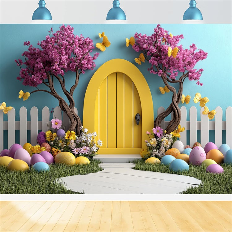 Toile de Fond Pâques Contes de Fées Printemps Arc Jaune CSH2-90