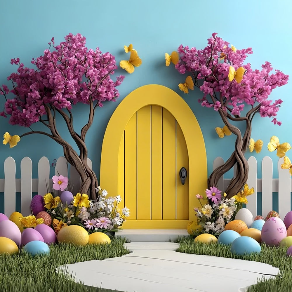 Toile de Fond Pâques Contes de Fées Printemps Arc Jaune CSH2-90