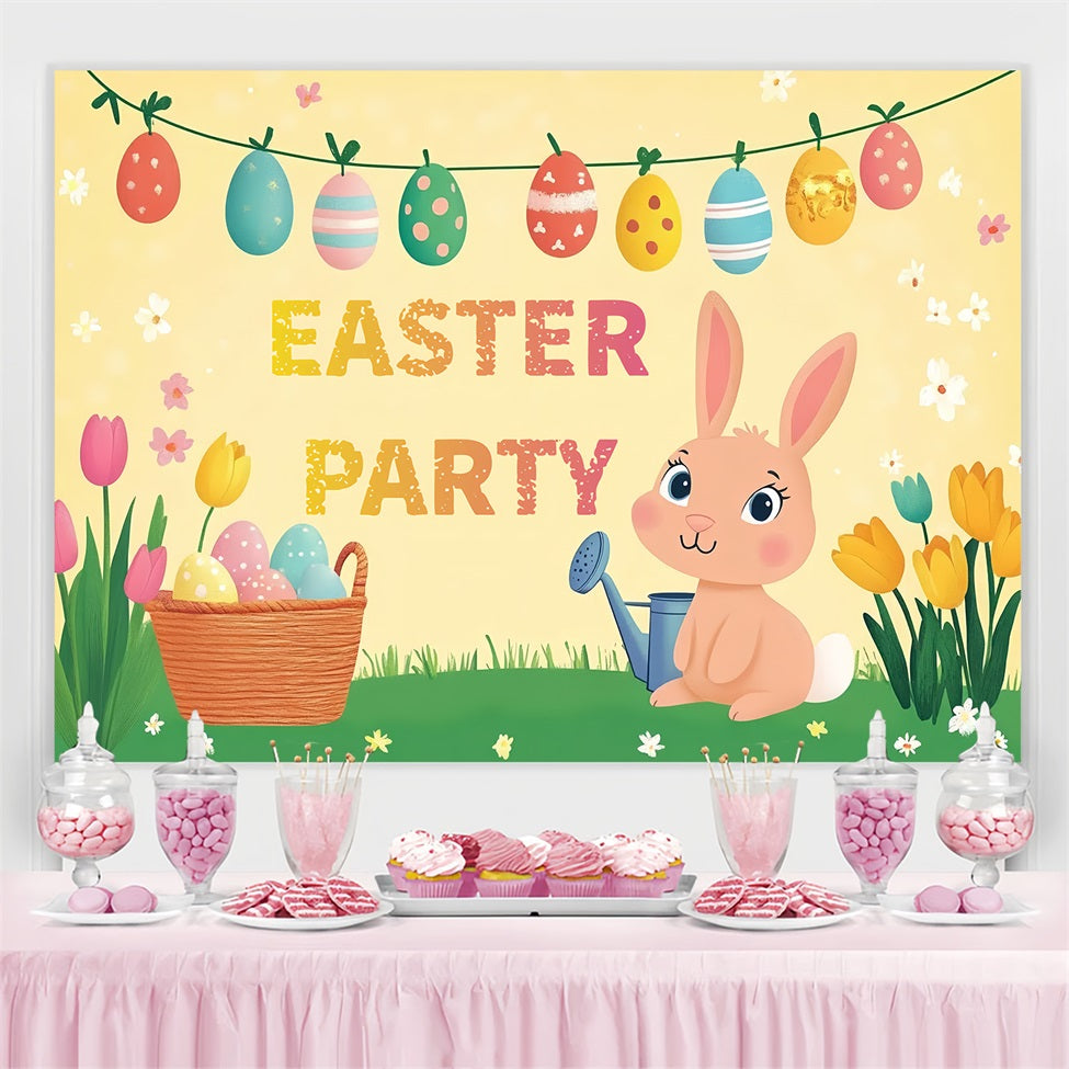Toile de fond Pâques Œuf Lapin Chasse aux Œufs Personnalisée CSH3-234