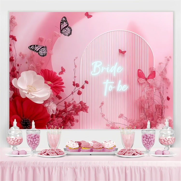 Toile de fond Fête Nuptiale Personnalisable Arche Rose Florale CSH3-277