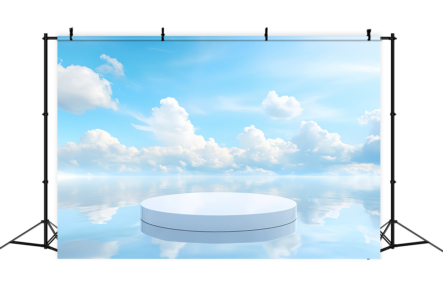 Toile de fond Océan et Ciel Océan Calme Plateforme Blanche CSH4-254