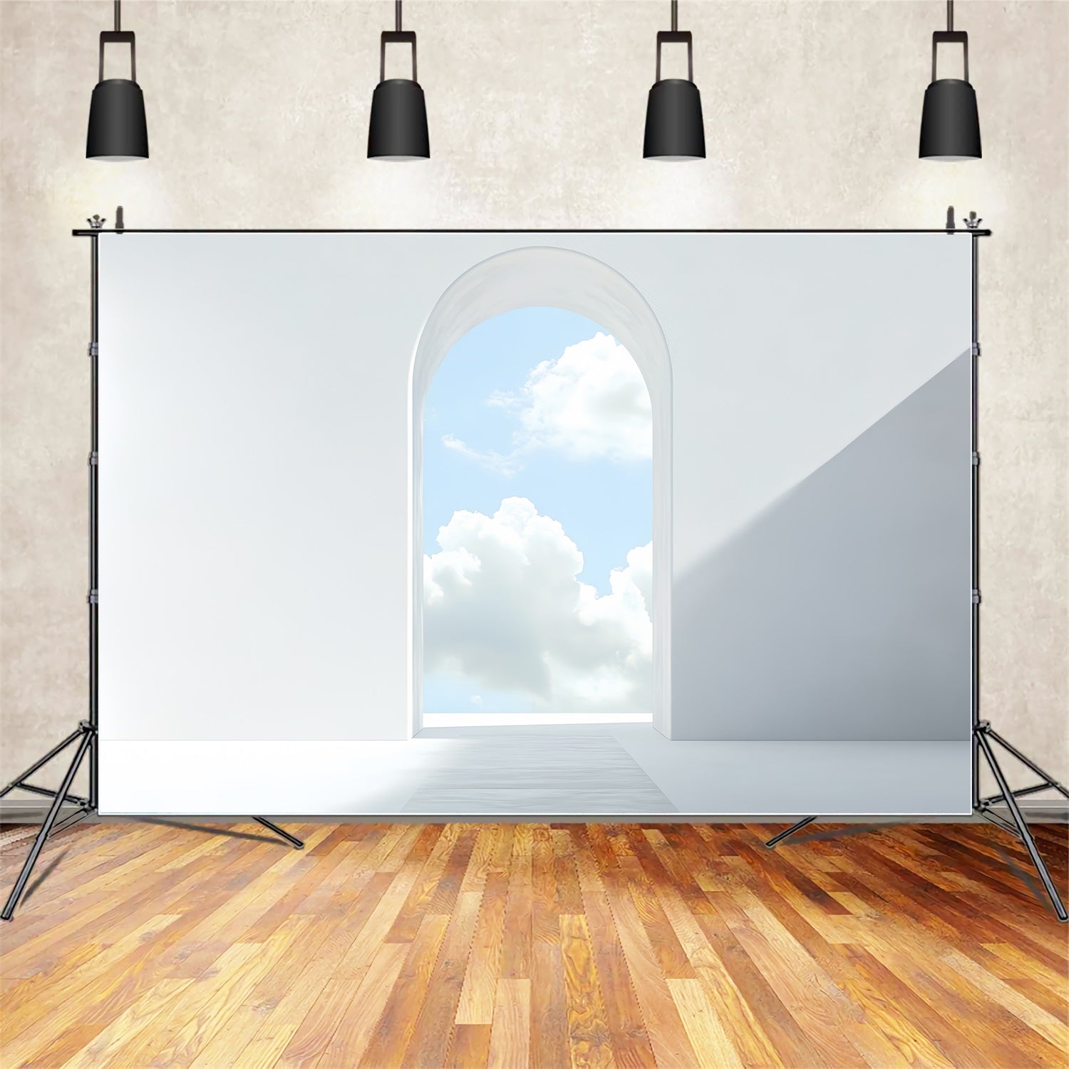 Toile de fond Ciel Nuages Arche Minimaliste CSH4-255