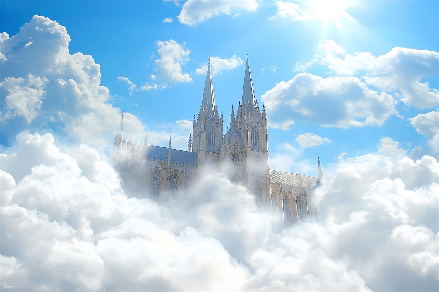 Toile de fond Ciel et Nuages Ciel Rêve Château Sacré CSH4-260