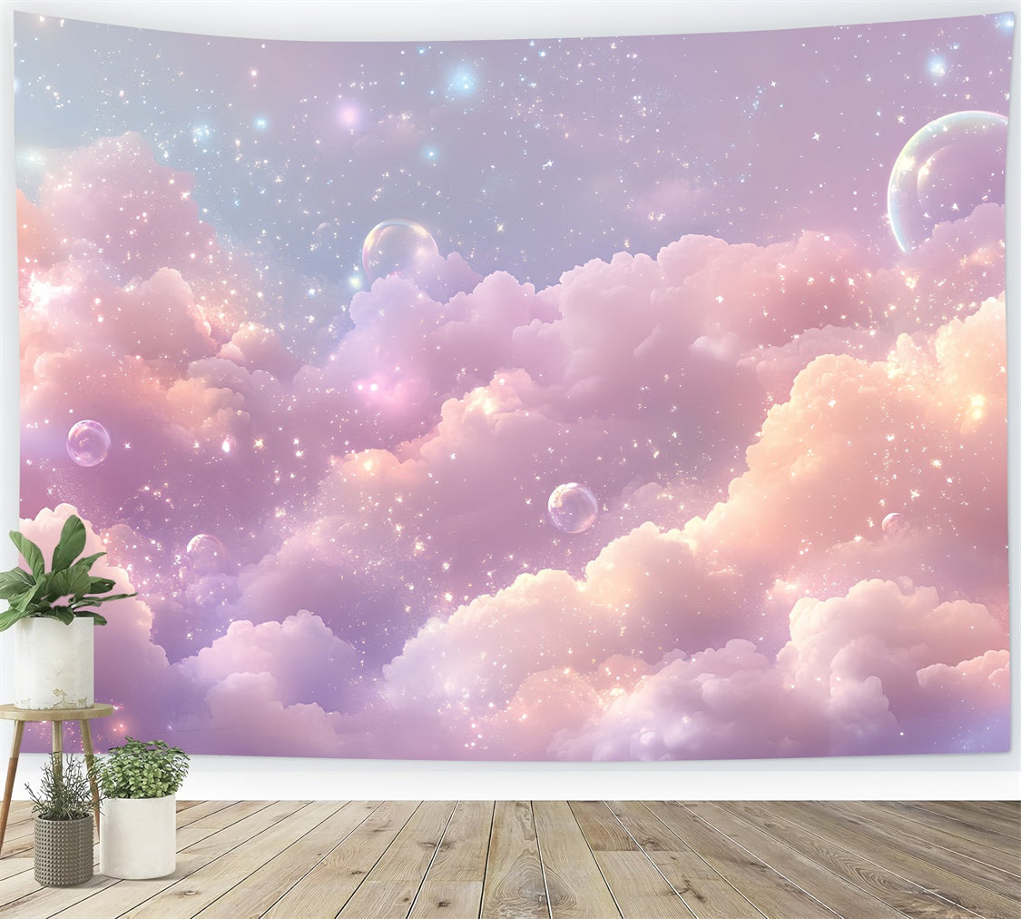 Toile de fond Ciel Nuageux Nuages Pastel Étincelants CSH4-262